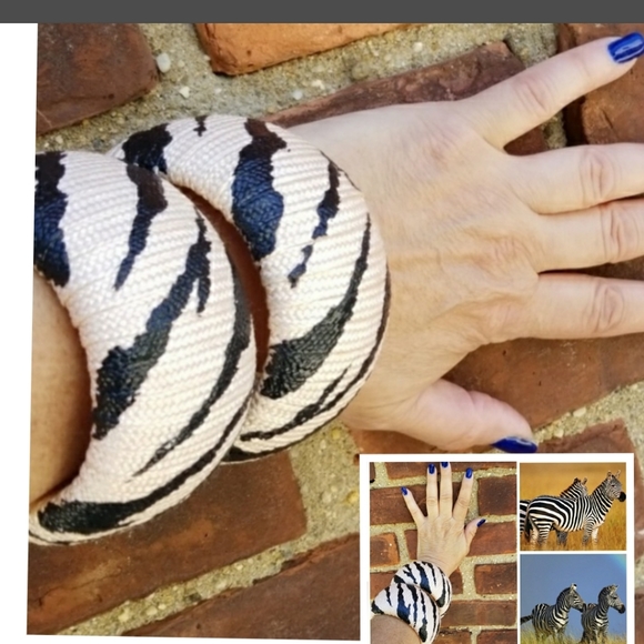 handmade Jewelry - Zebra artisan bangles